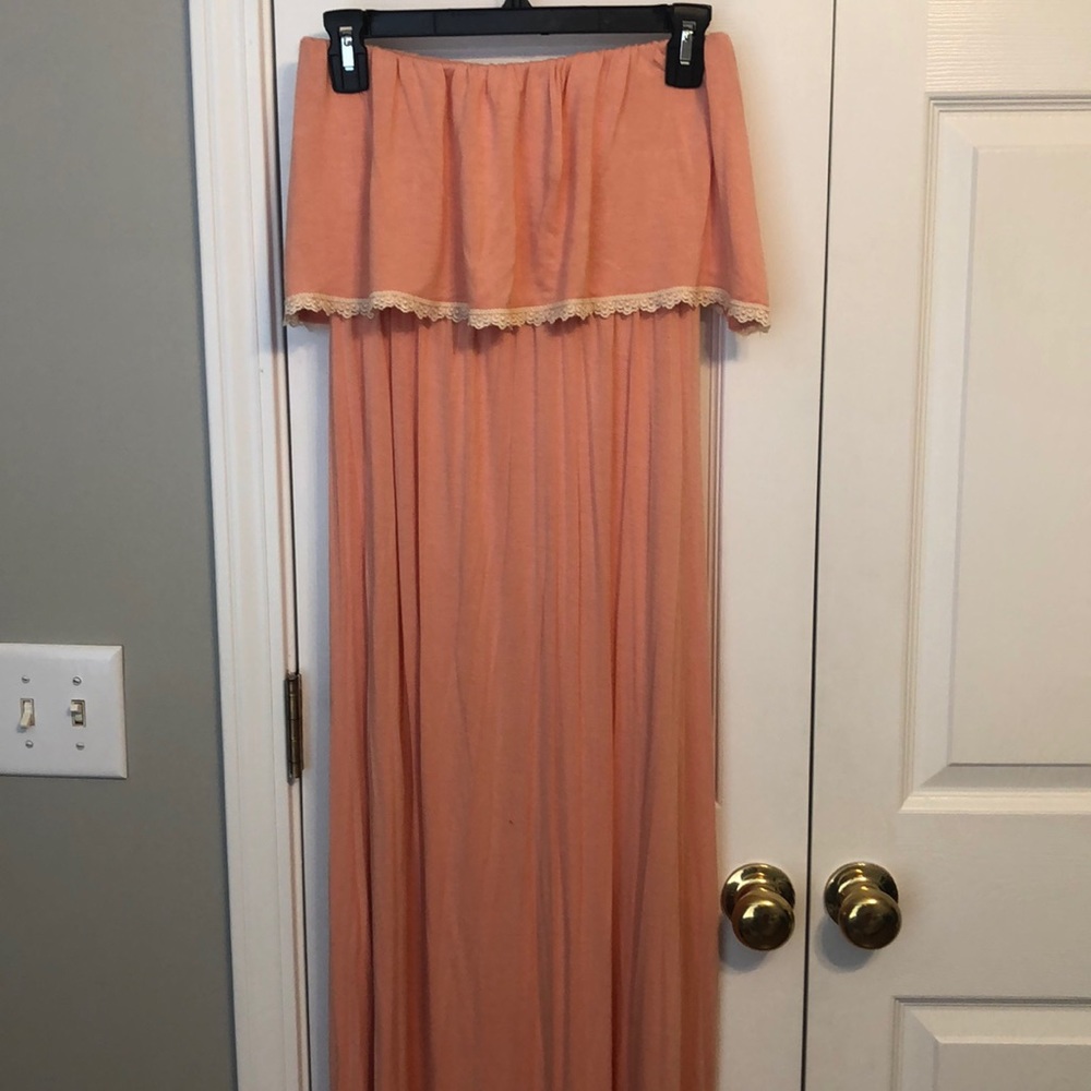 strapless maxi dress